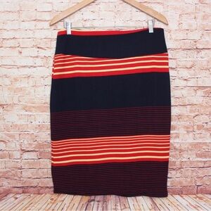 LuLaRoe | Cassie Multi-Way Pencil Skirt Navy/Red Stripes